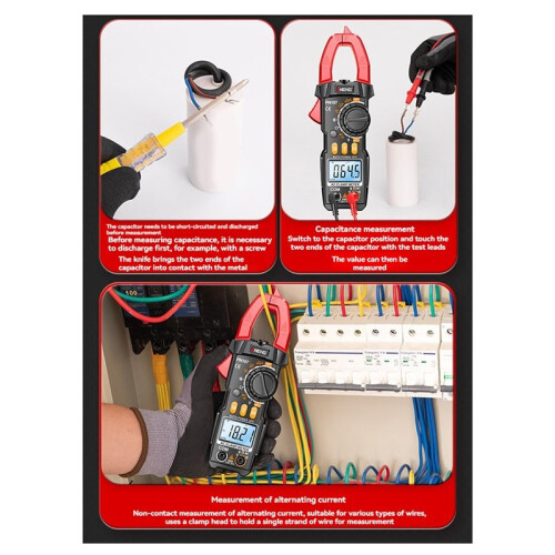 ANENG PN107 Digital Clamp Meter AC/ Voltage True RMS Multimeter 600A Current Testers NCV Induction Ohmmer Tools Black 2