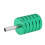 35mm Aluminum Tattoo Machine Handle Grip, Adjustable, Green 1
