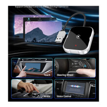 Adaptador USB CarPlay Sem Fio Dongle para Carros com Fio Auto Connect Ligar e Usar para
