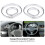 4pcs Chrome Dial Ring Trim for BMW E46 Dashboard Speedometer Gauge 1