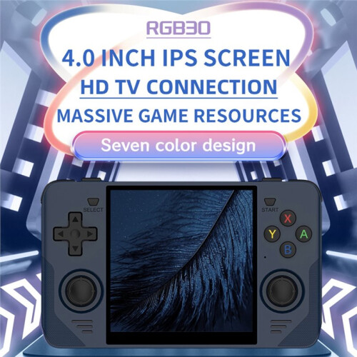 RGB30 Handheld Video Game Console Open-Source Game Pad Built-in WIFI 4 Inch IPS Screen Support Multiple Emulator A 2