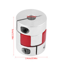 Aluminium Plum Shaft Coupling 25x30mm 7-11mm Bore