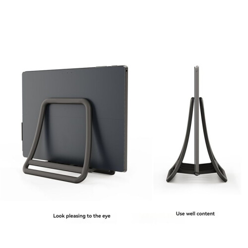 Adjustable Vertical Laptop Stand - Notebook & Tablet Holder Vertical Storage Rack White 1