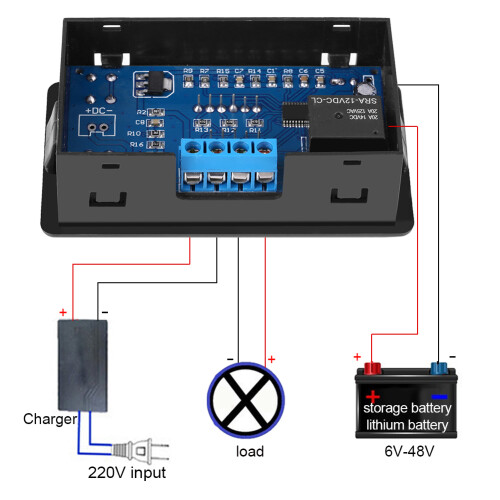 YX815 6-48V Battery Charging Controller 20A Overvoltage Protection