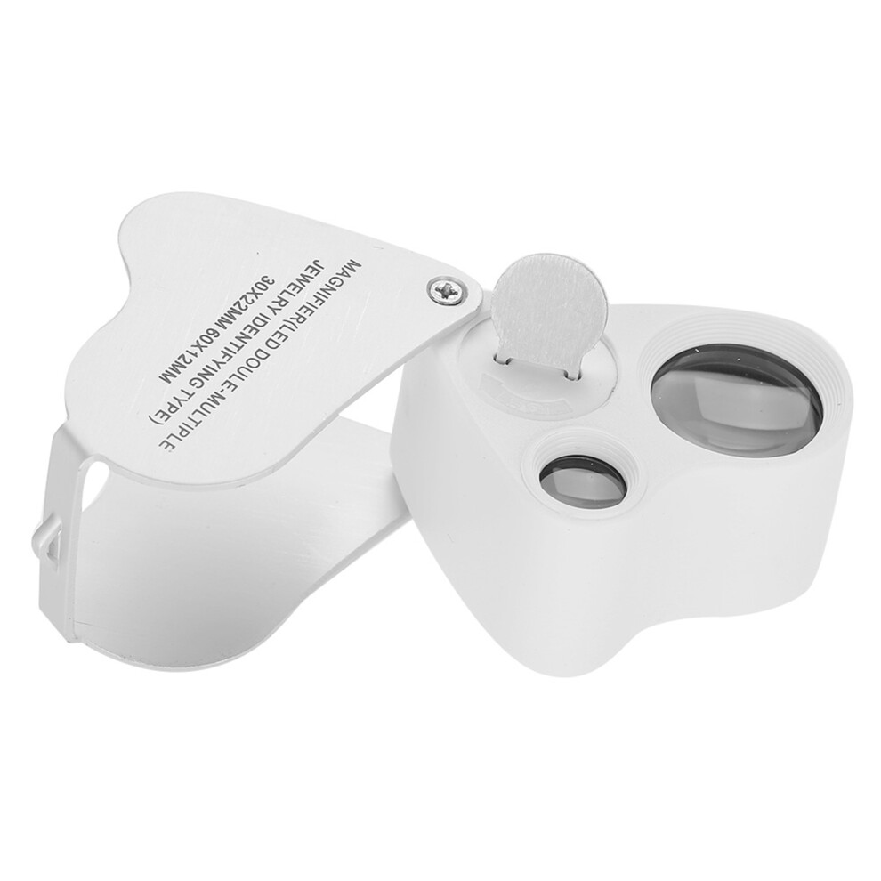 Compact Jewellery Magnifier 30X 60X with LED Light for Close Inspection