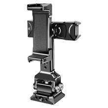 Teleprompter Stand 360 Rotation Dual Phone Holder Tripod Mount 1/4 3/8 Holes for Arca Swiss QR Clamp for RSC2 RS3
