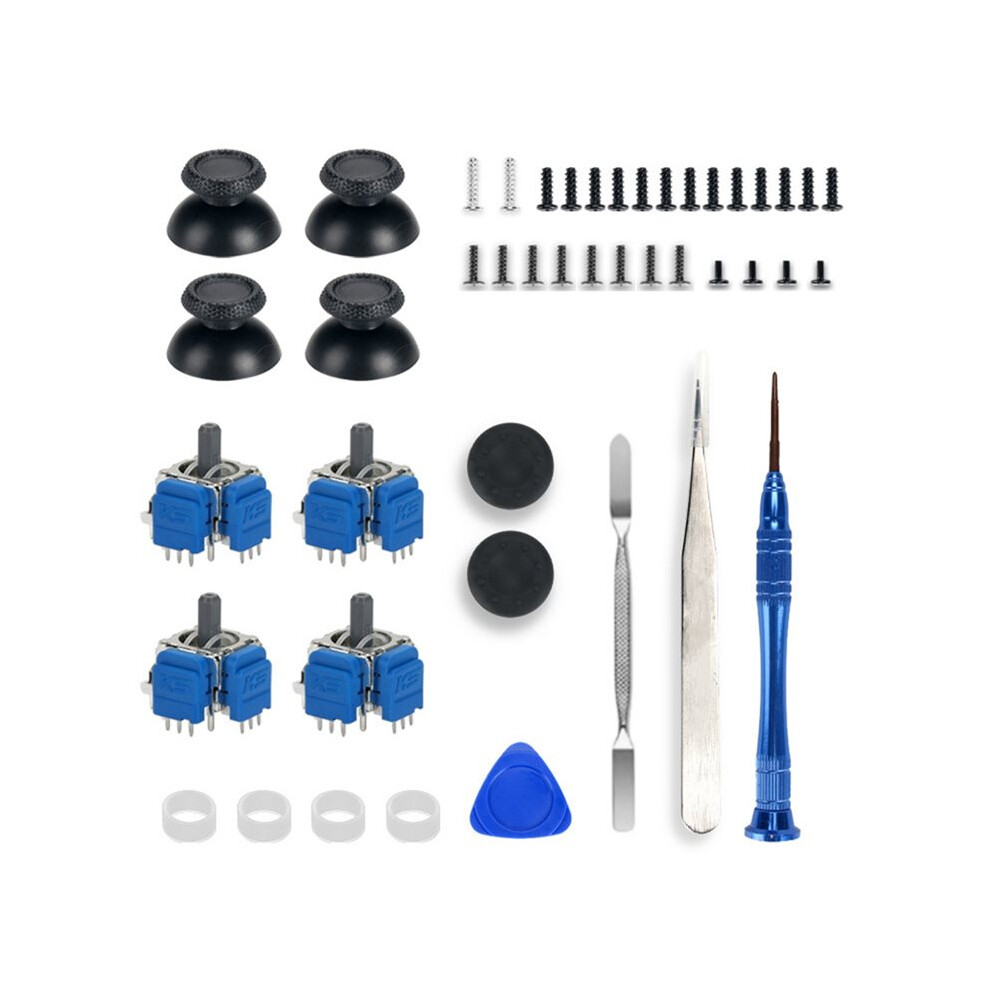 Tmr Joystick With Joystick Caps For Ps5 Controller Hall Effect Induction Joystick Potentiometer Repair Replacement Kit 6031216691205