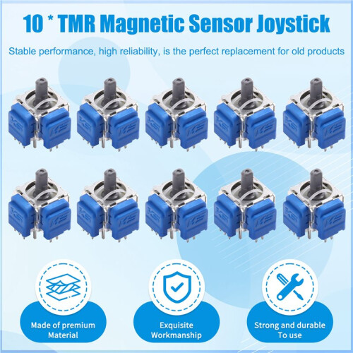 10PCS TMR Electromagnetic Hall Effect Joystick for PS5 Controller 3D Analog Stick Replacement Repair Parts 1