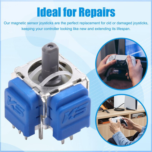 10PCS TMR Electromagnetic Hall Effect Joystick for PS5 Controller 3D Analog Stick Replacement Repair Parts 2