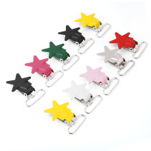 10Pcs Iron Suspender Clips Durable Round Pacifier Strap Holder DIY Supplies