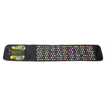 Reflexology Foot Massager Mat with Acupoint Stones, 173*35cm Black