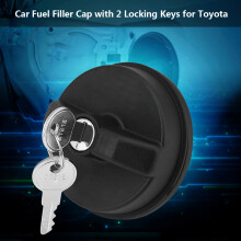 Car Fuel Filler Cap with 2 Keys for Toyota Avalon 4Runner Camry Black