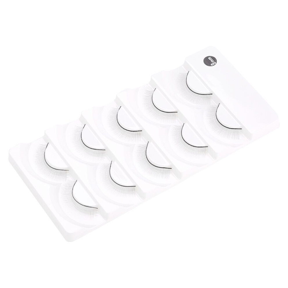 Practice Eyelashes 5 Pairs for Extension & Training, Reusable, 8mm
