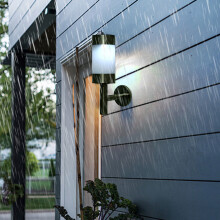 Stainless Steel Solar Wall Lights 2 Pack Outdoor Garden Yard Sensor Lamp IP65
