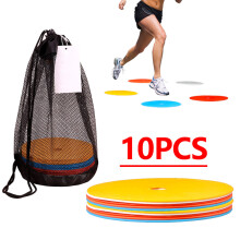 10Pcs High Elastic PE Spot Markers 6.1in Assorted Soccer Cones