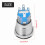 12V White LED Car Engine Start Stop Button Stainless Steel 19mm Diameter 2