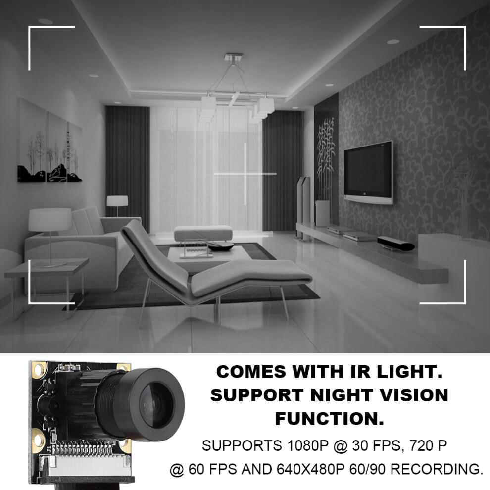 5Mp Night Vision Camera Module For Raspberry Pi Zero With 2 Fill Lights 4931392952706