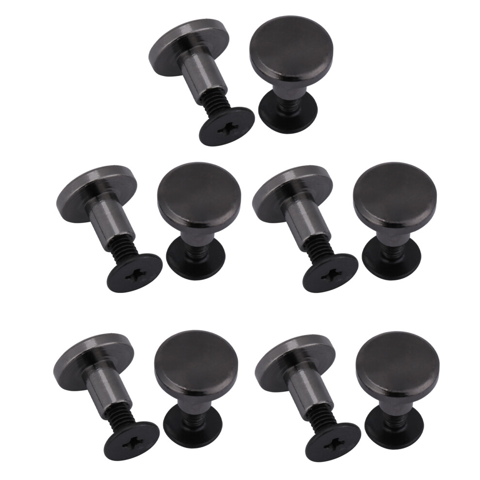 Electroplated Brass Rivets 20 Sets Black 7055741600517