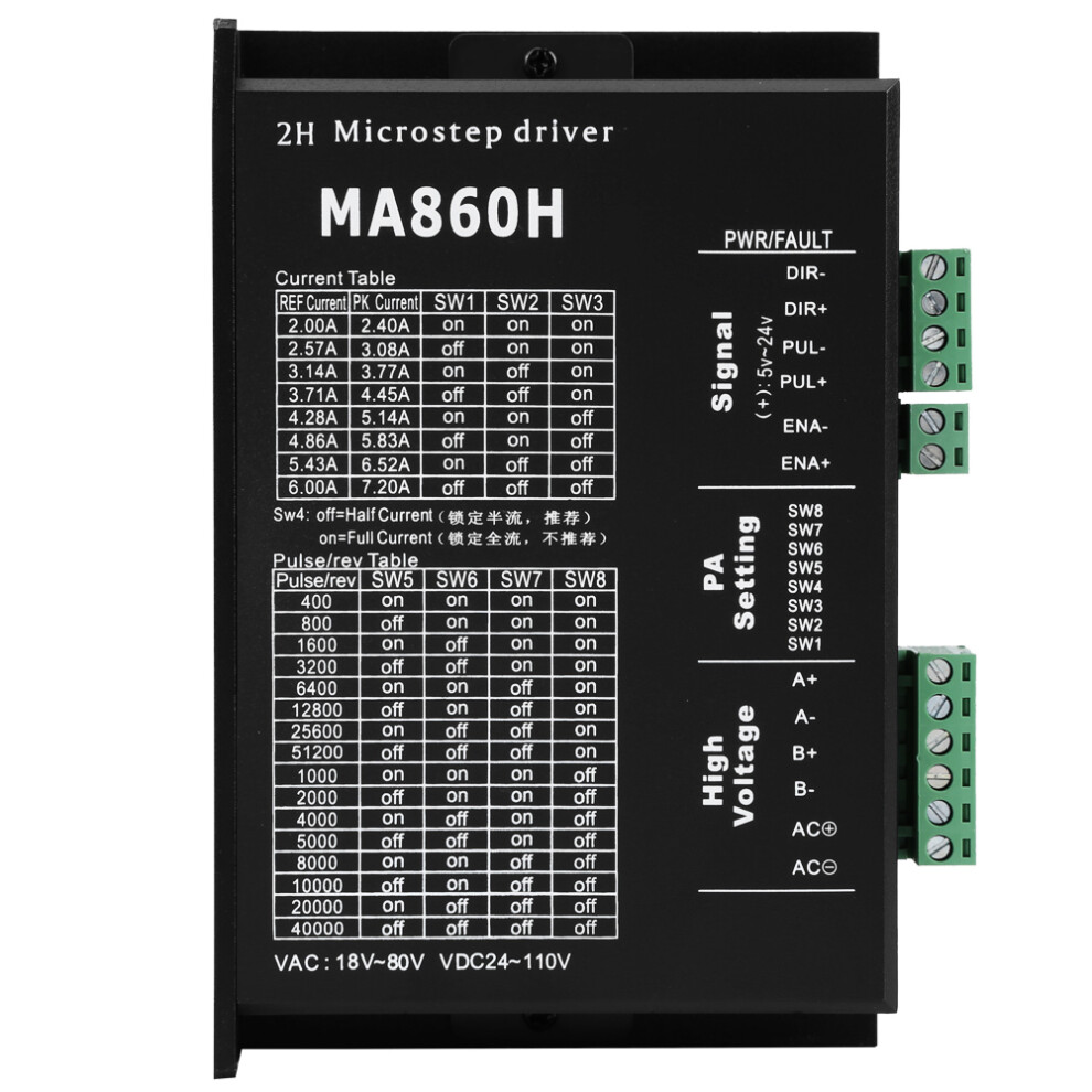 Stepper Controller Module 18-80V Ac / 24-110V Dc 7.2A For 2 Phase 86 Motor 7611392955514