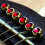 Messing Gitarrenstecker, 6er-Set, Kristall 3