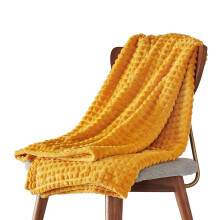 Couverture décorative en polaire jacquard côtelée, jeté de lit style bohème champêtre, douce et moelleuse, en microfibre chaude, idéale pour