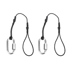 Universal Camera Safety Rope Tether for DSLR & Mirrorless, 25cm, Black, 2 pcs