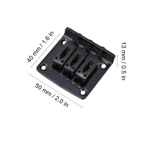 Cigarbox Electric Guitar Bridge Black 3-String Replacement Durable Parts