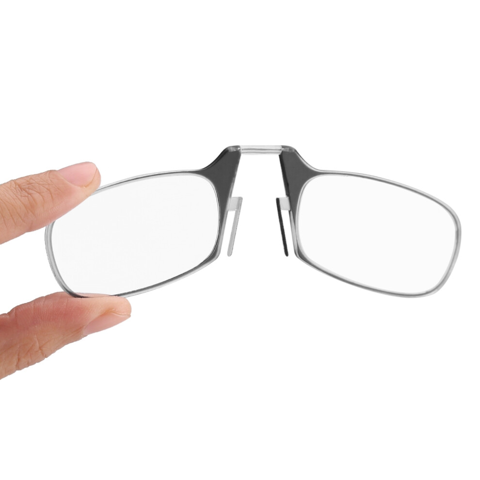 Unisex Ultra Thin 1.0-3.0 Nose Clip Reading Presbyopic Glasses Black