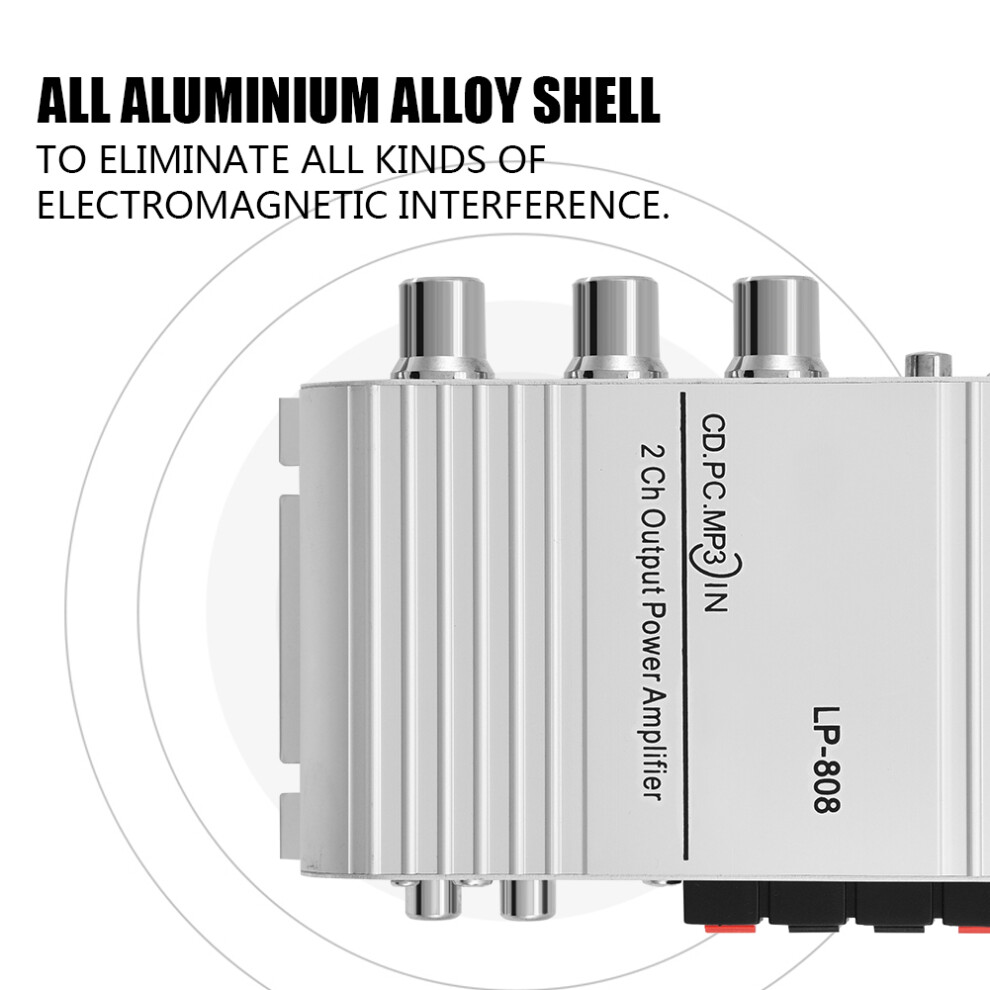 20W Rms 2-Channel Stereo Amplifier Aluminium 7340572041487