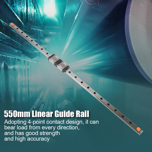 550mm MGN12 Linear Rail Guide with 2 C-Blocks for Precision Machinery 1