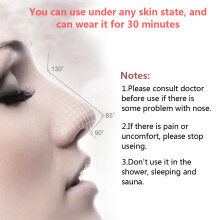 Nose Up Shaper Lifting Clip Silicone Adjustable White 6.5x3cm