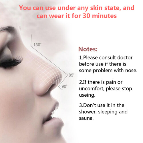 Nose Up Shaper Lifting Clip Silicone Adjustable White 6.5x3cm