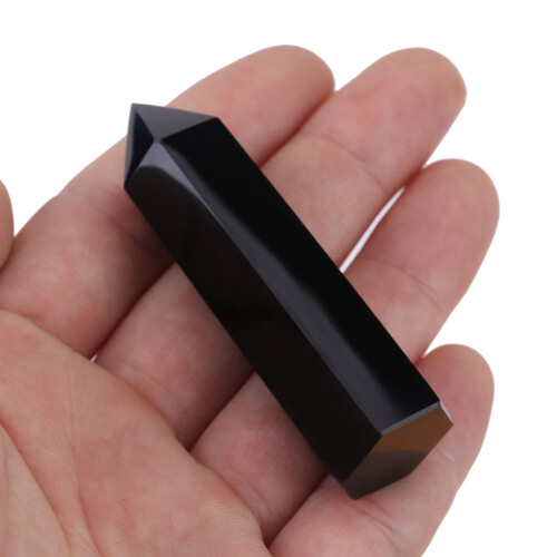 Natural Black Obsidian Healing Wand
