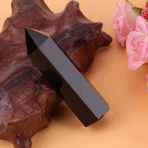 Black Obsidian Crystal Point Wand