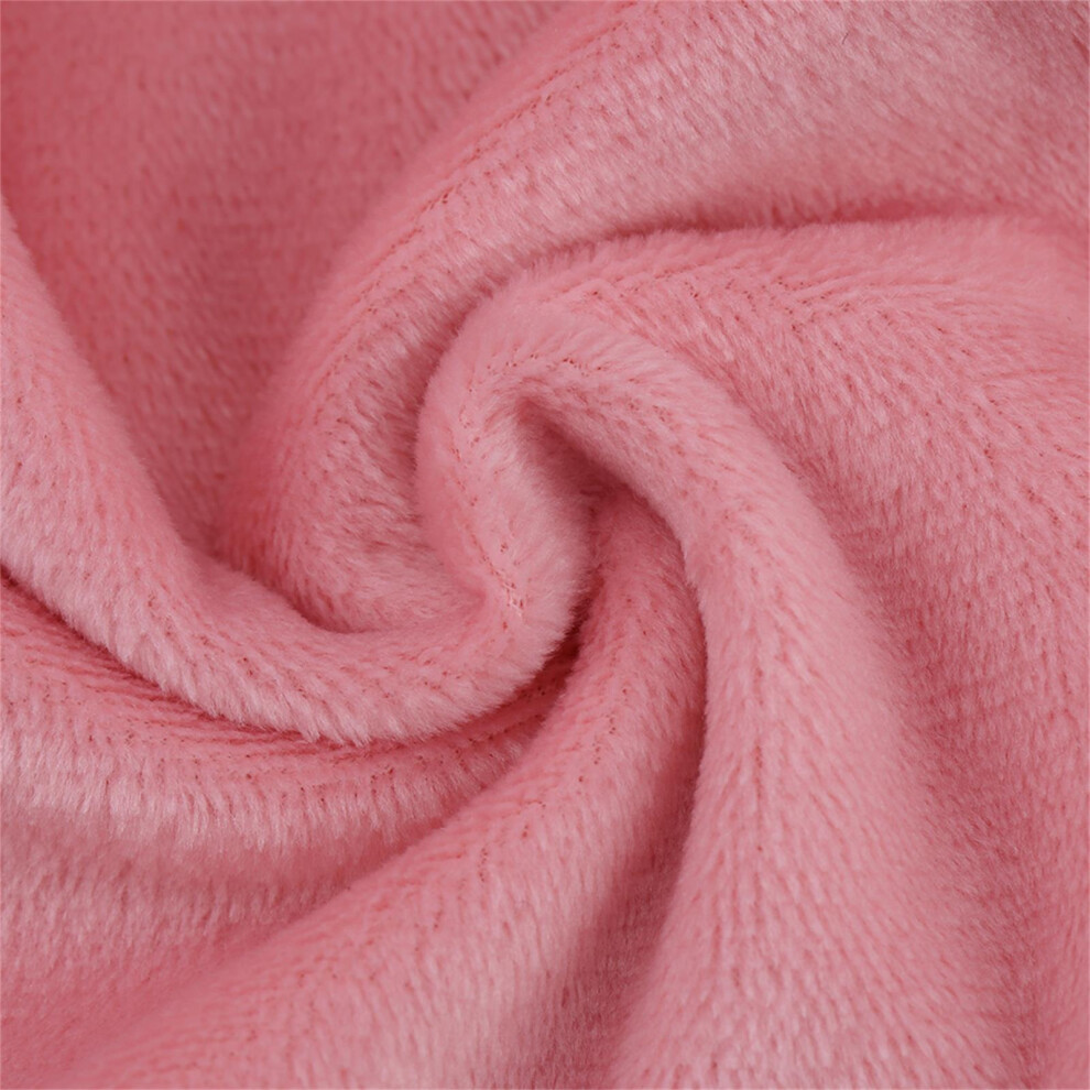 Soft Baby Plush Security Blanket with Bear Toy, Pink, 24x24cm