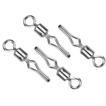 100pcs Stainless Steel Fishing Swivels 8# Lure Connectors Durable