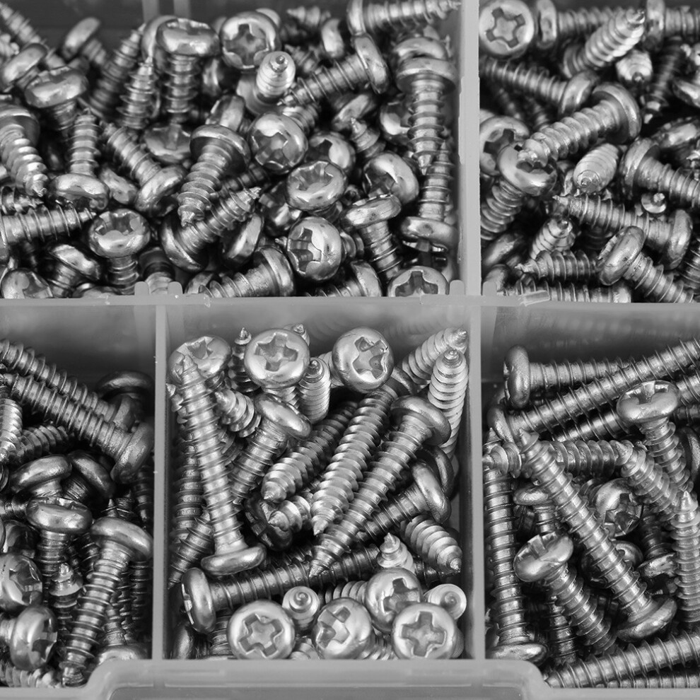 500Pcs M3 Stainless Steel Button Head Self Tapping Screws Assortment 9371392963534