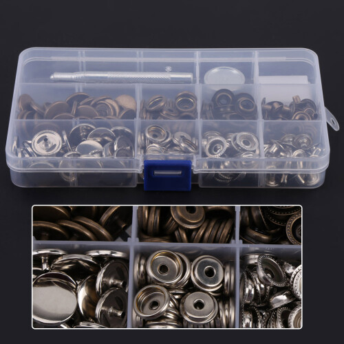 50 Sets 17mm Copper Snap Buttons with Setting Tool for Leather DIY
