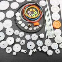 82PCS/Set Gear Package Kit DIY Gear Assortment Accessories Set for Toy Motor Car Robot Various Gear Axle Belt Bushings