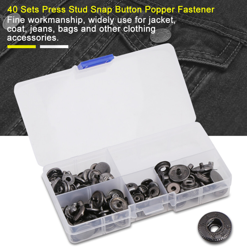 40 Metal Snap Fasteners For Diy Clothing 7055741601286