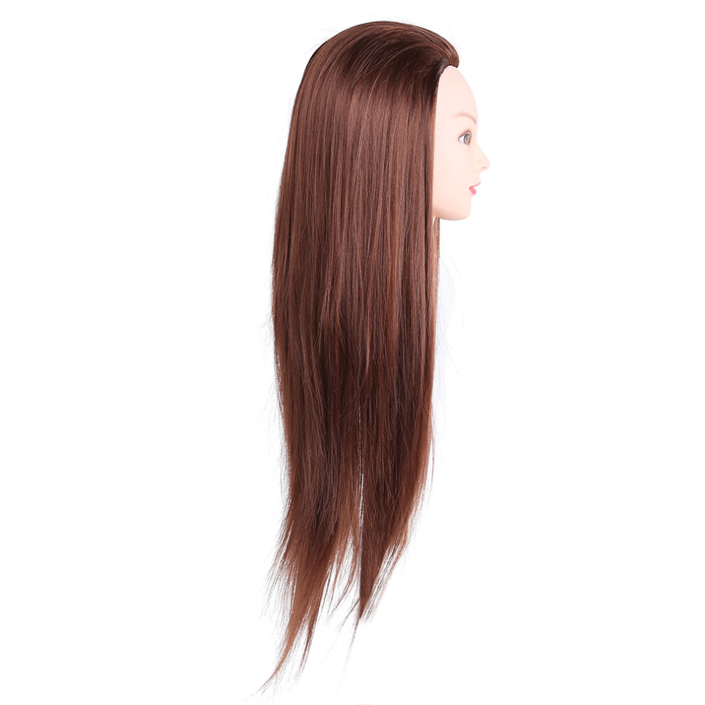Cosmetology Training Practice Head for Hair Styling Brown 40cm Mannequin