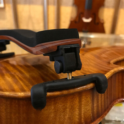 Adjustable Violin Shoulder Rest for 3/4 and 4/4 Sizes, Brown/Black 2