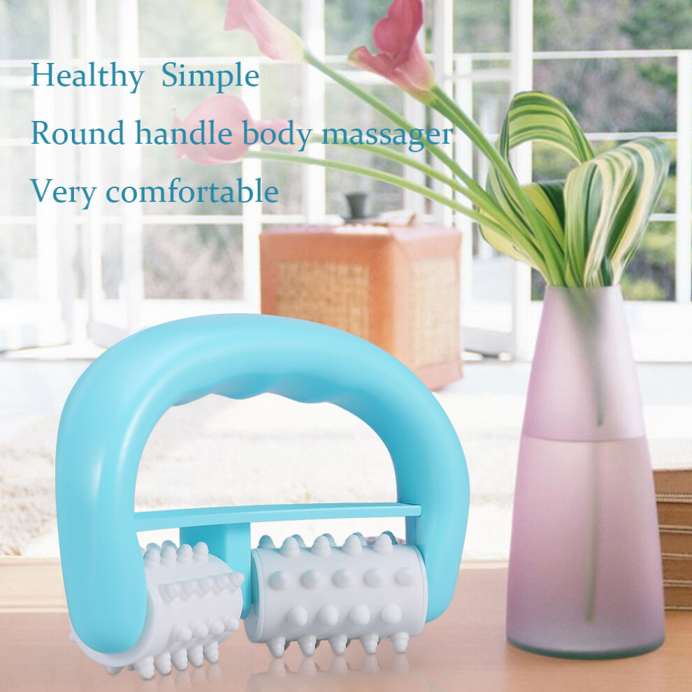 Blue Handheld Anti-Cellulite Body Roller Massager - 13.5X8.5cm