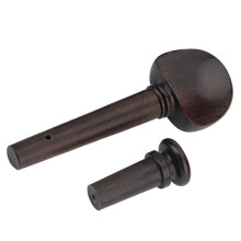 Violin Parts 4/4 Ebony Wood Set: Chinrest Pegs Tailpiece Endpin Tuning Fittings