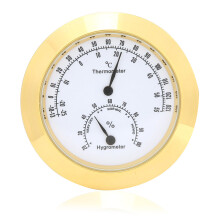 Thermomètre-hygromètre à double échelle, idéal pour les musiciens, avec un cadre en alliage compact et durable pour le rangement dans un étui