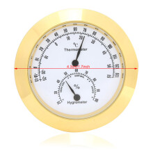 Round Thermo-Hygrometer for Violin & Guitar Case - Gold