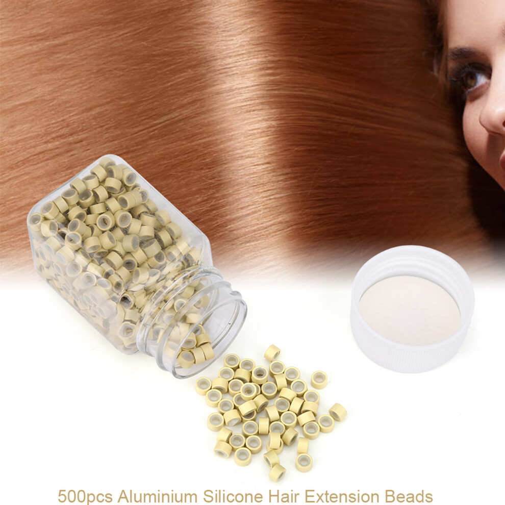 Unisex Aluminium Silicone Beads Hair Extension 500