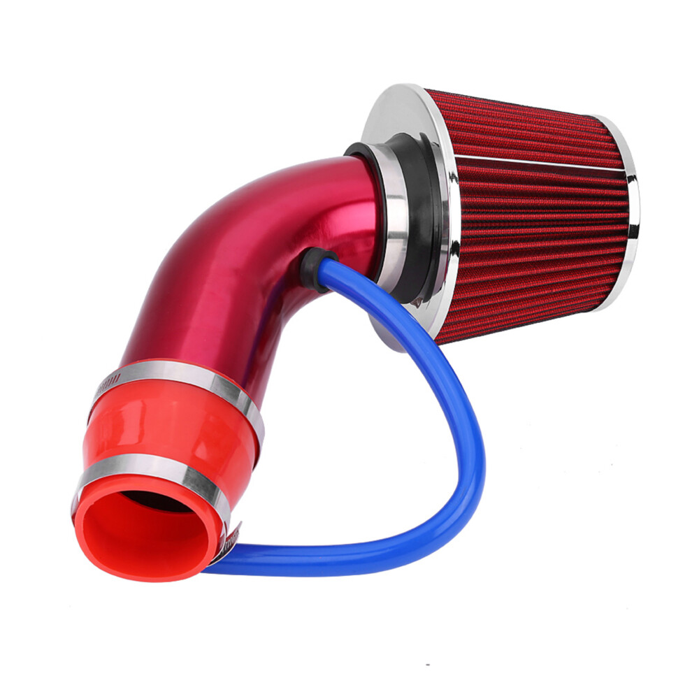 76Mm Universal Car Cold Air Intake Filter Aluminum Hose Kit Red 6931392968125