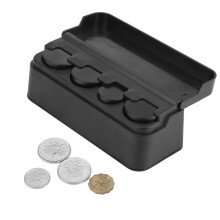 Universal Car Coin Organizer Case Black 11.5x4.2x3.6cm Storage Box