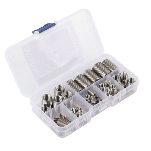 50Pcs Stainless Steel Inner Thread Repair Inserts Self Tapping Thread Set 1